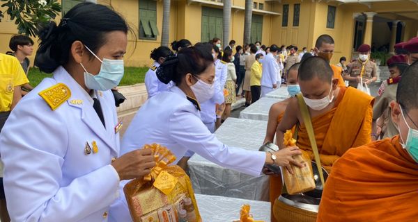 Merit-making ceremony to pay homage and commemorates the death of the late King of Thailand, Bhumibol Adulyadej.